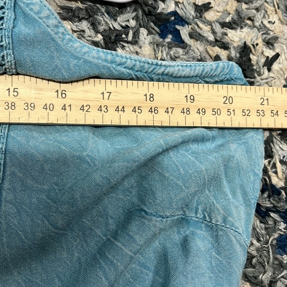 Raya Sun Dress Teal Blue Tie Dye Embroidered Lace Sleeveless Size 1X - Picture 4 of 6